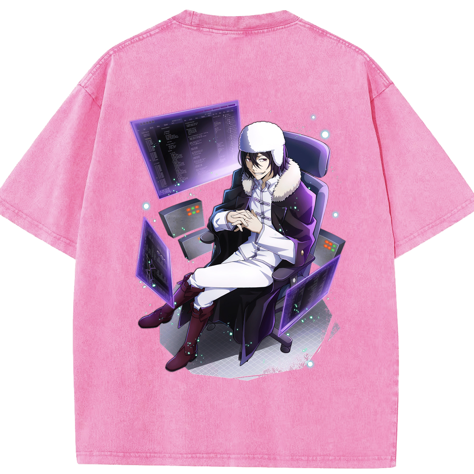 （画像用） 文豪ストレイドッグス Bungo Stray Dogs 綿100% ヴィンテージ風 半袖Tシャツ（背面プリント）